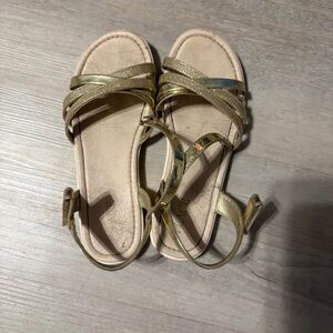 Gold Strappy Sandals